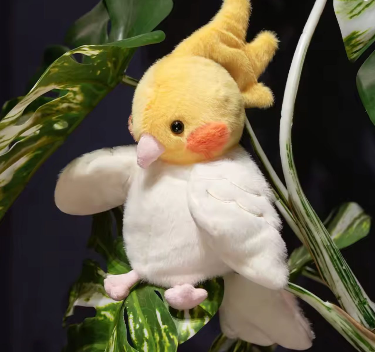 White Parrot Plush Toy – Soft Bird Doll for Kids & Animal Lovers