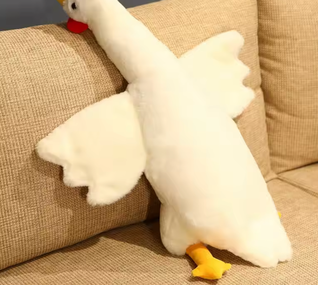 Giant Chicken Plush Toy with Wings – Soft, Funny & Huggable