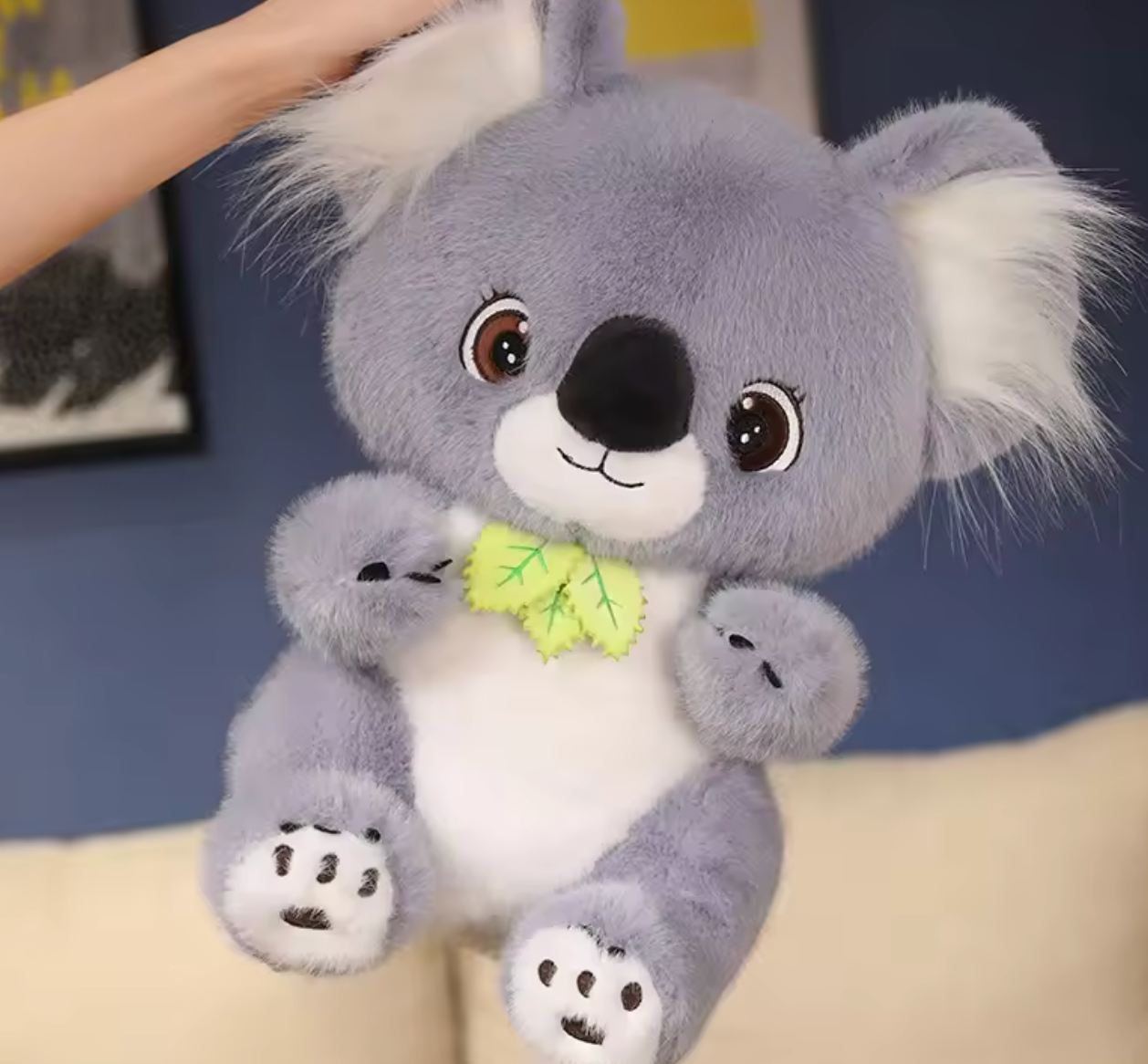 Big Cute Koala With Leaves