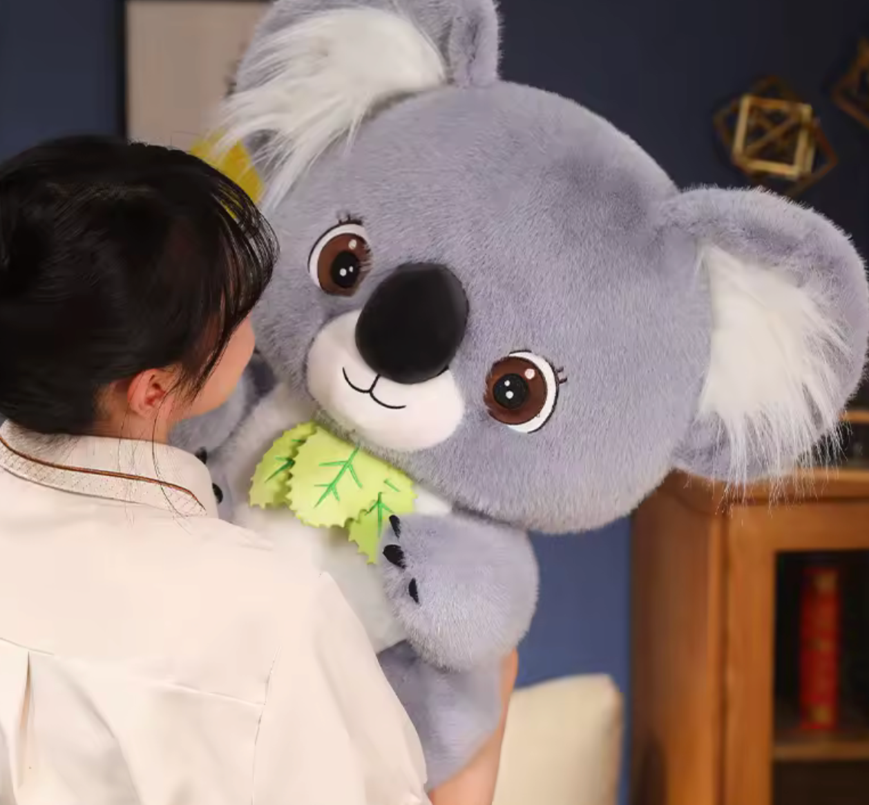 Big Cute Koala With Leaves