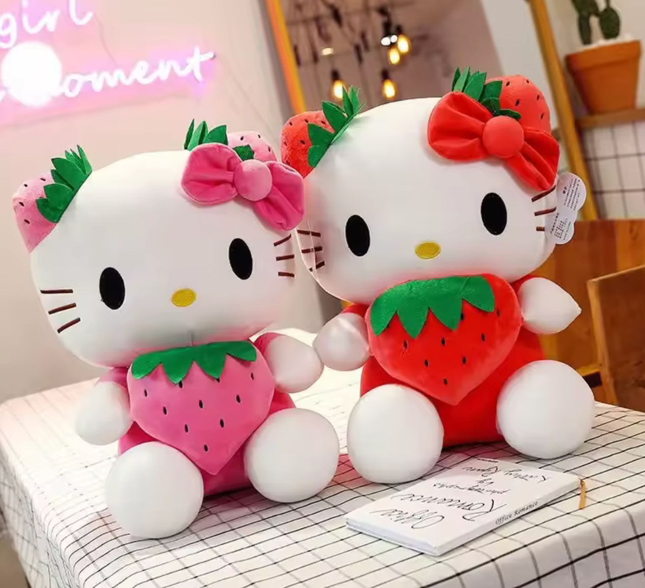 Cat Plush Toys Kawaii Strawberry