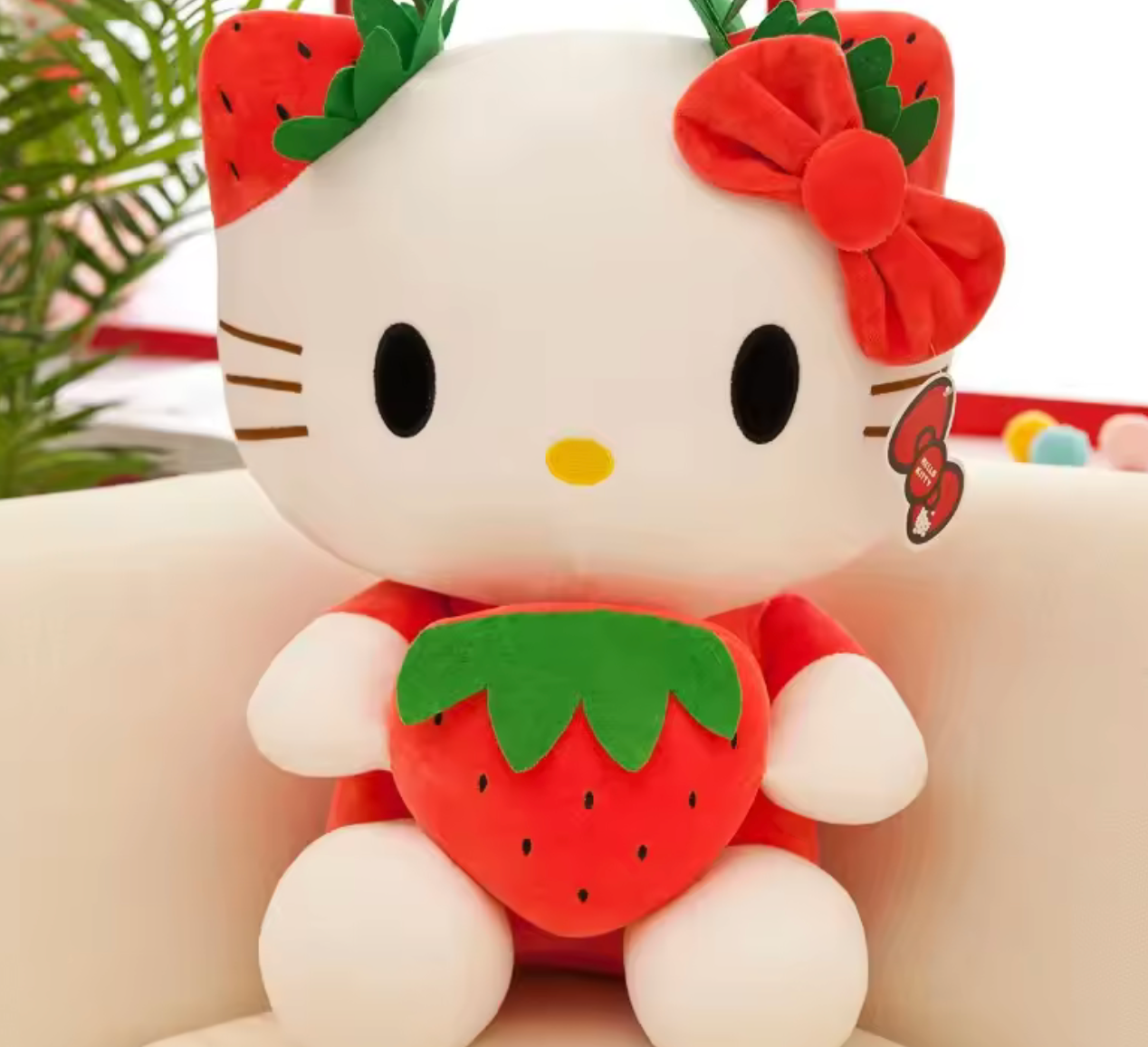 Cat Plush Toys Kawaii Strawberry