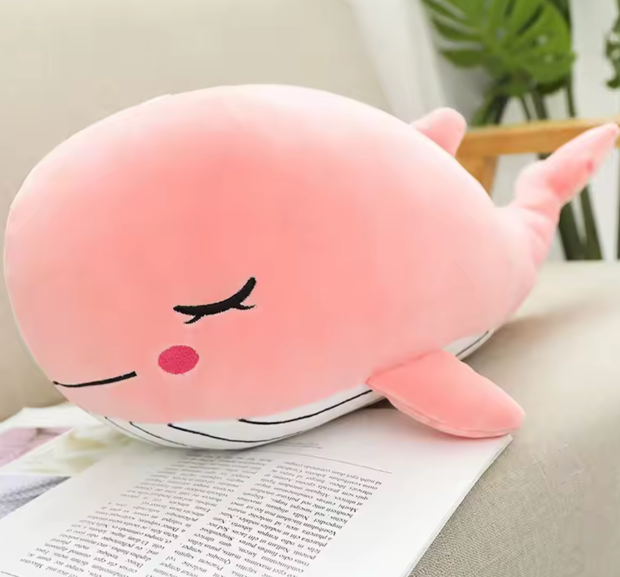 Soft Whale Plush Toy – Cute Cartoon Ocean Friend for Kids