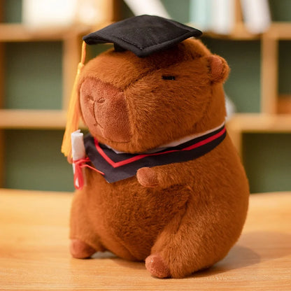 Graduation Capybara Plush Toy – Cute Dr. Bear Gift