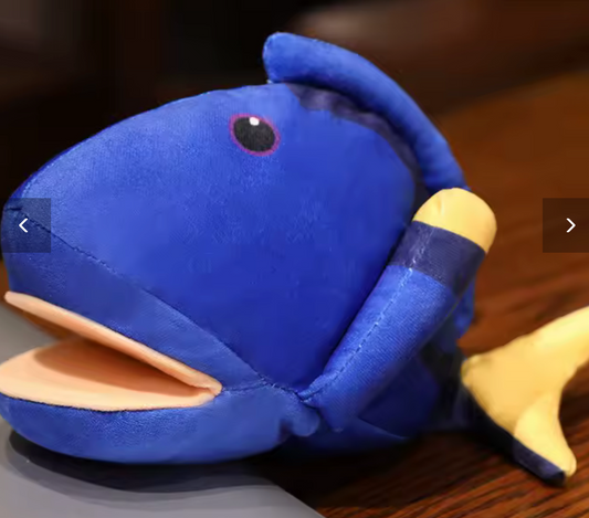 Soft Blue Fish Stuffed Animal Plush Toy