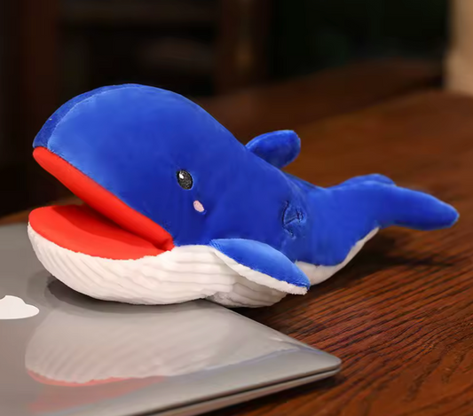 Soft Blue Whale Stuffed Animal Plush Toy