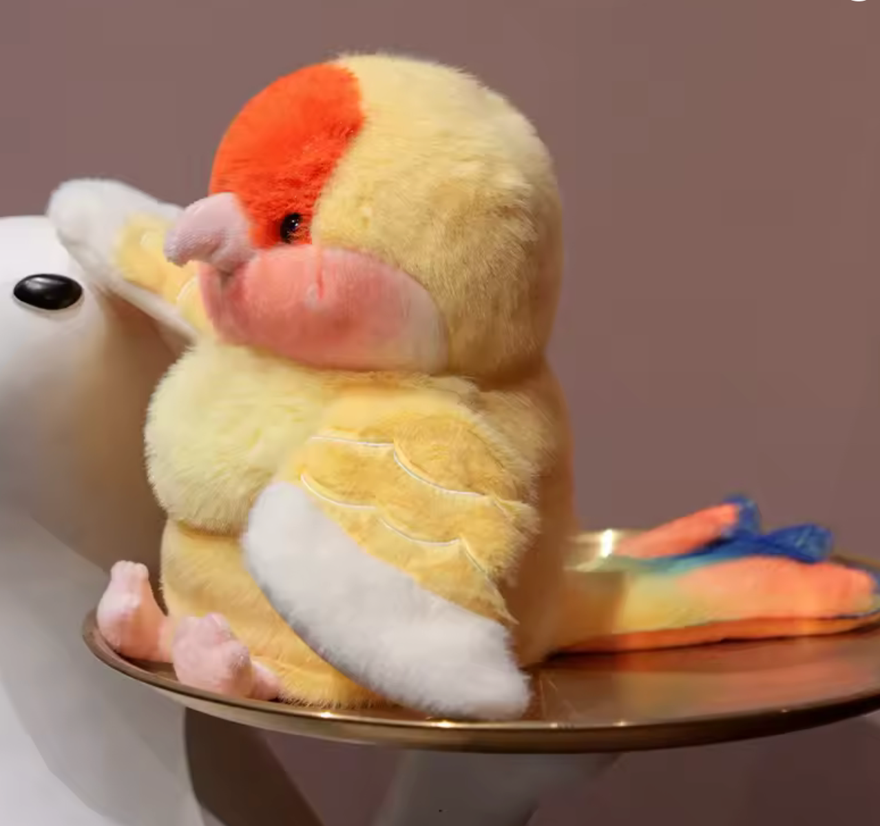 Yellow Parrot Plush Toy – Soft & Colorful Bird Doll for Kids