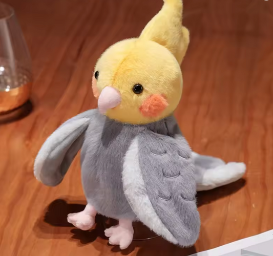 Gray Parrot Plush Toy – Soft Stuffed Bird Doll for Kids & Gifts