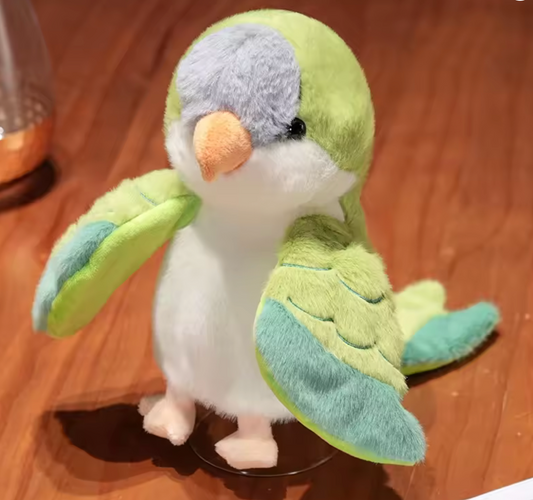 Green Parrot Plush Toy – Soft & Colorful Bird Doll for Kids