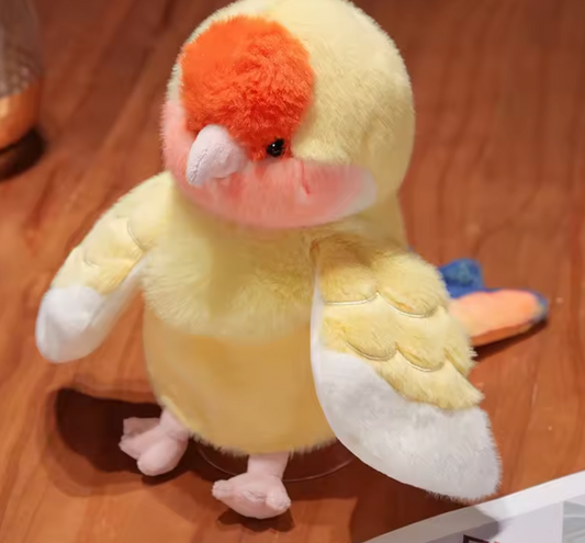 Yellow Parrot Plush Toy – Soft & Colorful Bird Doll for Kids