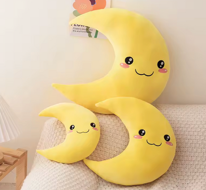 Funny Moon Plush Toy – Soft Baby Pillow for Cuddles & Smiles