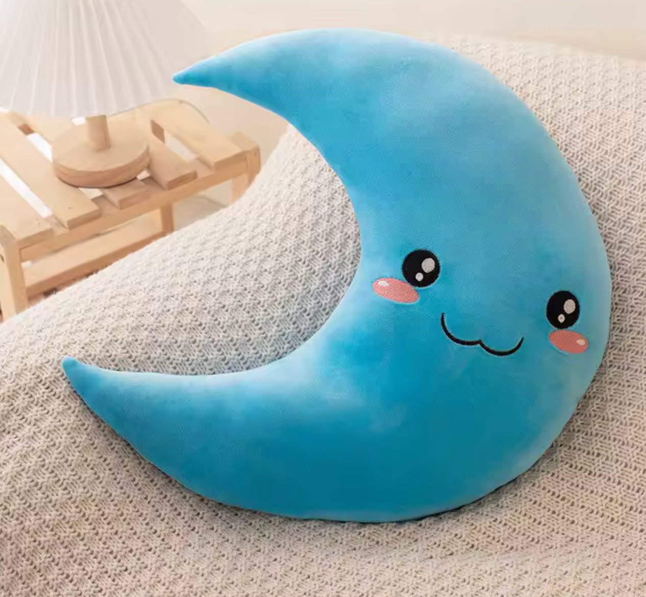 Funny Moon Plush Toy – Soft Baby Pillow for Cuddles & Smiles