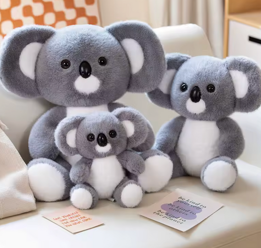 Soft Sitting Gray Koala Plush Toy – Cuddly & Cute in All Sizes