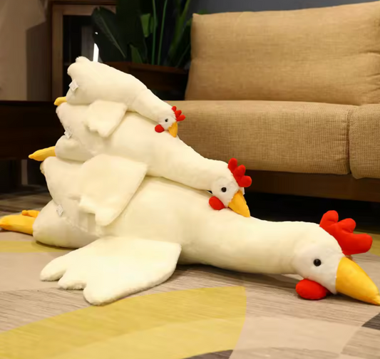 Giant Chicken Plush Toy with Wings – Soft, Funny & Huggable