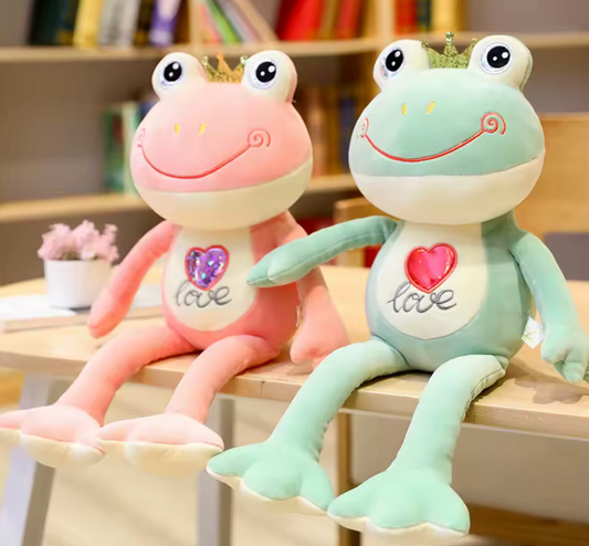 Crown Frog Long Legs Plush