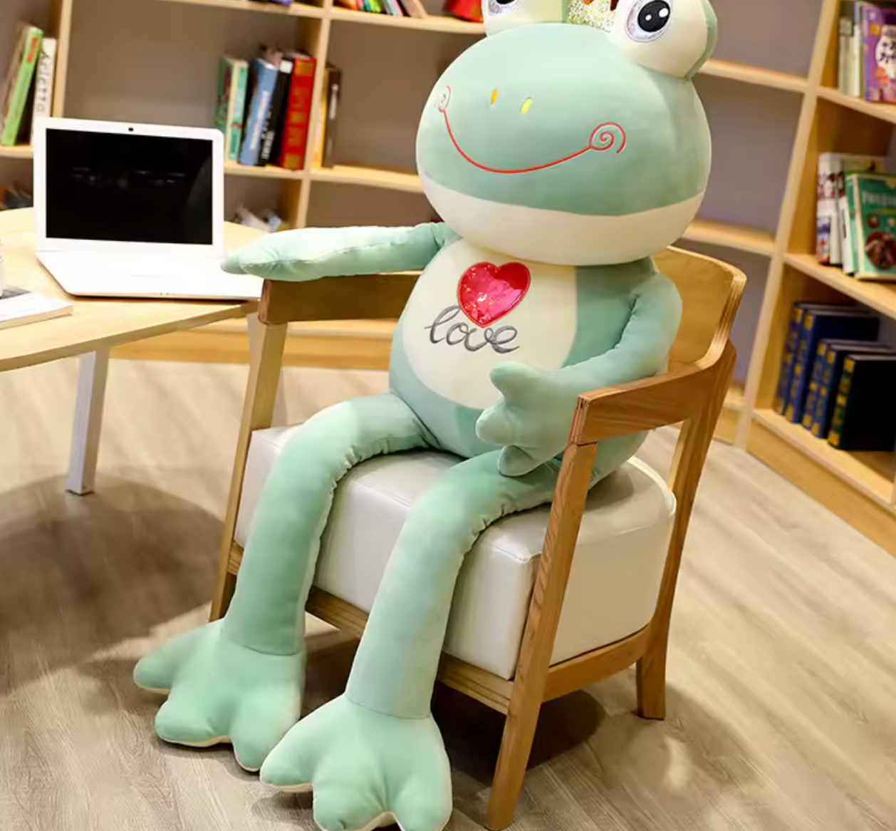 Crown Frog Long Legs Plush