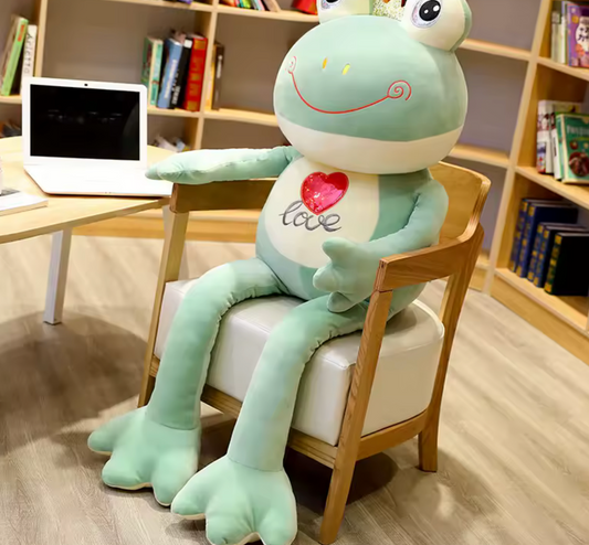 Crown Frog Long Legs Plush