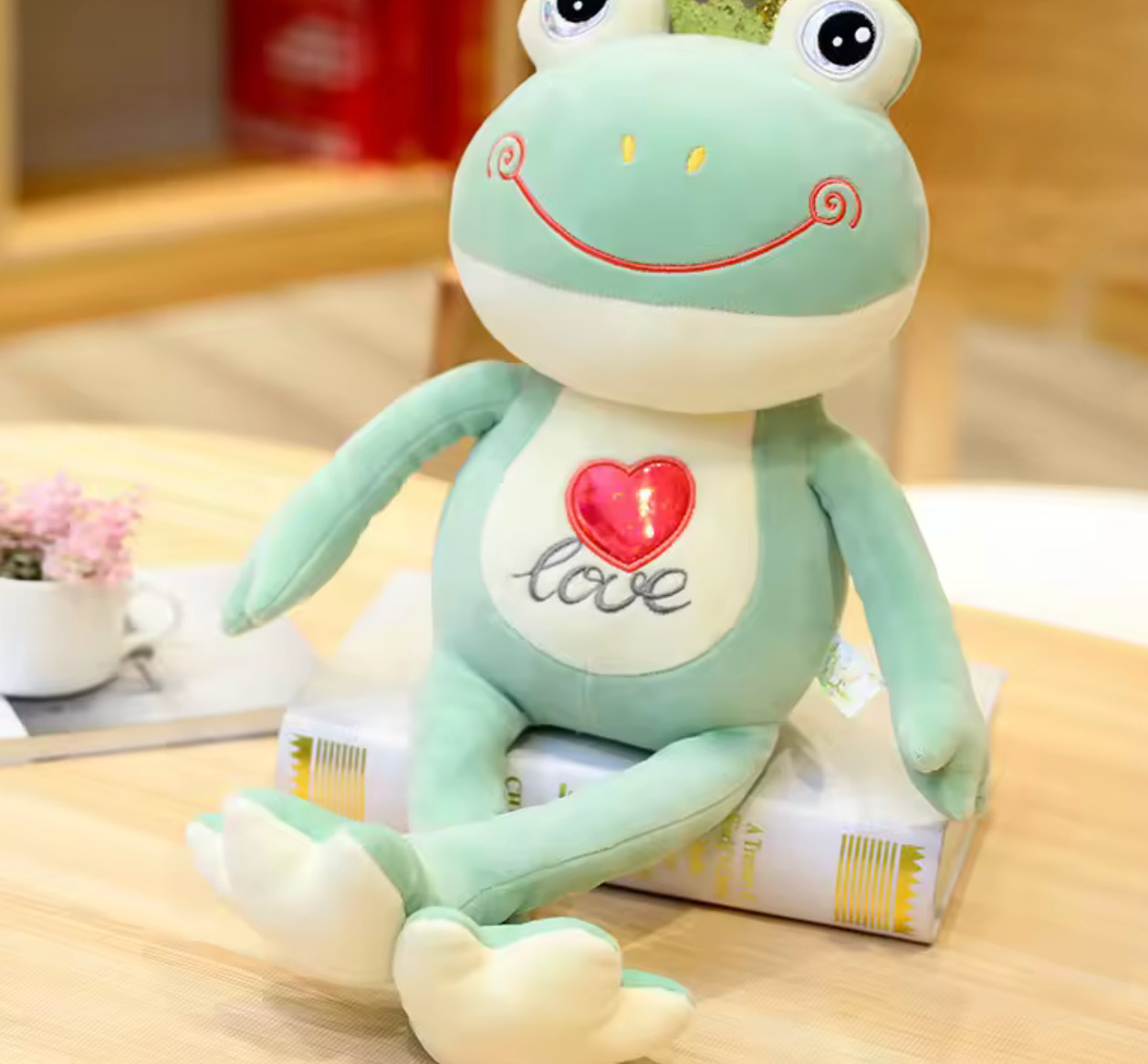 Crown Frog Long Legs Plush