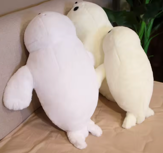 Cute White Sea Lion Plush Toy – Soft, Snuggly & Irresistible