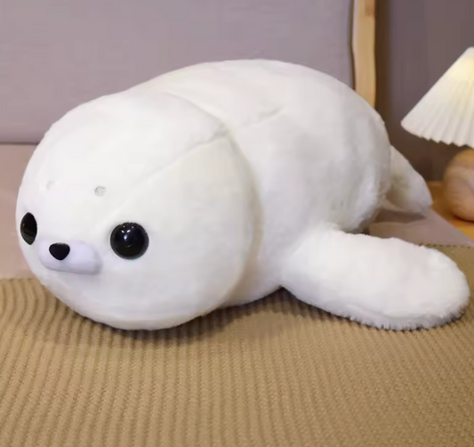 Cute White Sea Lion Plush Toy – Soft, Snuggly & Irresistible