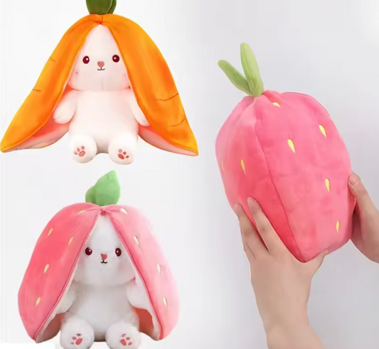 Cute Strawberry Carrot Rabbit Plush Toy